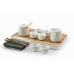 Kung fu tea set with primrose glaze complete tea tray