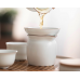 Gongfu tea fat white simple tea set