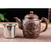 Yixing Dragon Purple Clay Pot Stainless Steel Filter Teapot