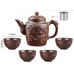 Yixing Dragon Purple Clay Pot Stainless Steel Filter Teapot