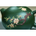 Yixing handmade original ore green clay painted purple clay teapot