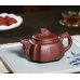 Yixing handmade raw ore purple clay three-star faucet dragon handle square purple clay pot